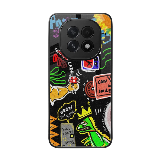Graffiti back phone cover | glass case for oppo f29 5g