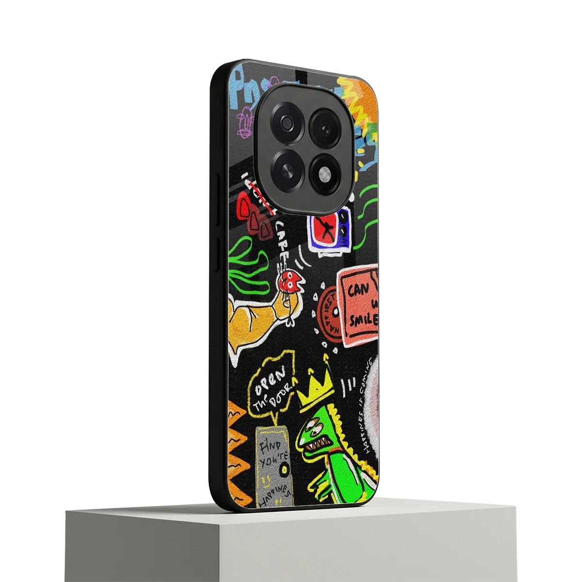 Graffiti oppo f29 5g mobile cover | shockproof glass phone case