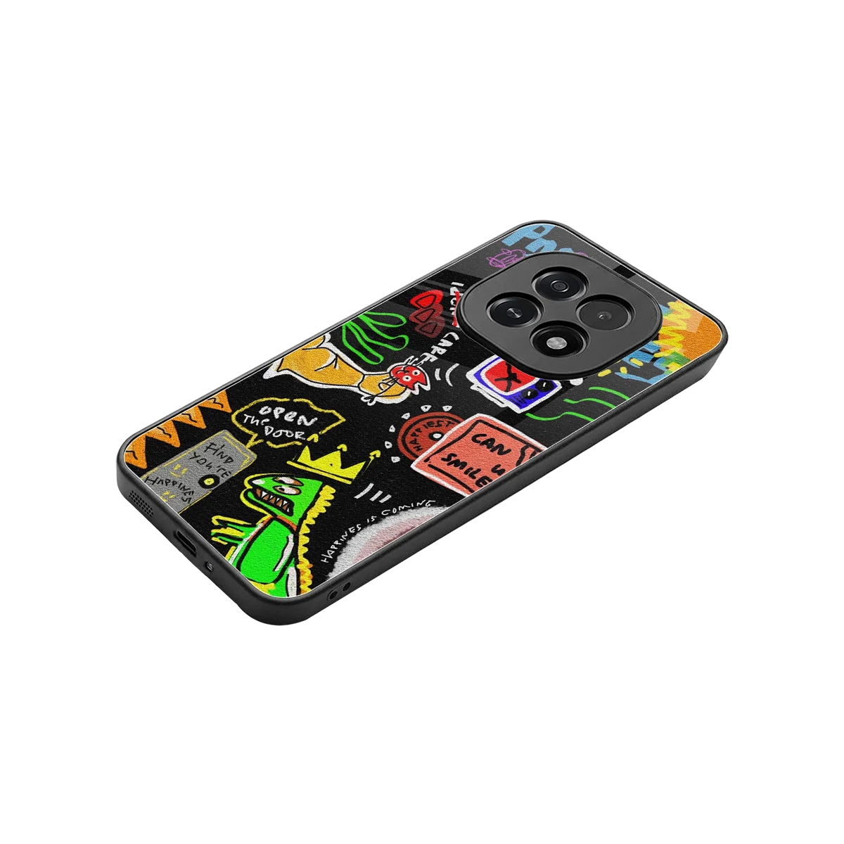 Graffiti stylish phone case for oppo f29 5g | glossy glass and slim fit