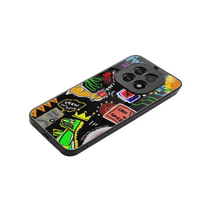 Graffiti stylish phone case for oppo f29 5g | glossy glass and slim fit
