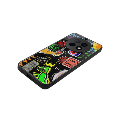 Graffiti stylish phone case for oppo f29 pro 5g | glossy glass and slim fit