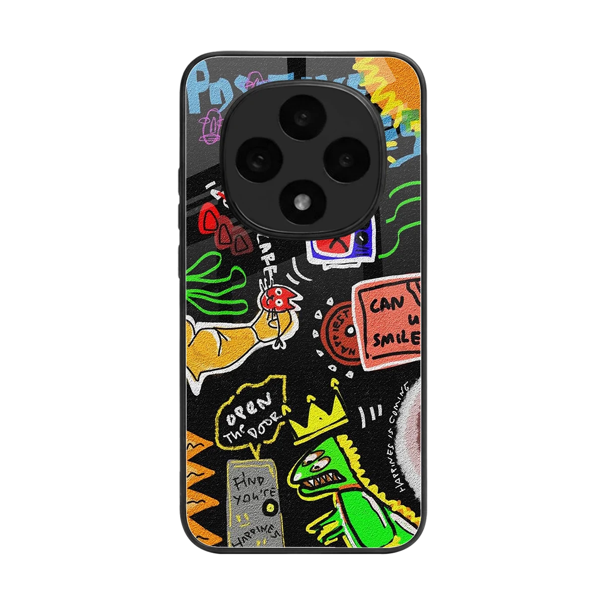 Graffiti back phone cover | glass case for oppo f31 pro 5g
