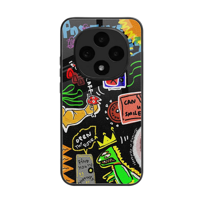 Graffiti back phone cover | glass case for oppo f31 pro 5g