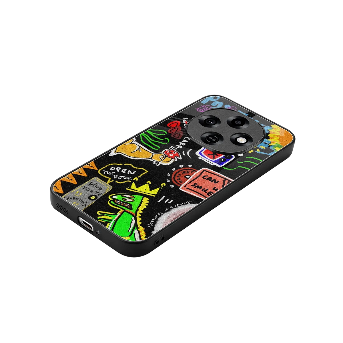 Graffiti stylish phone case for oppo f31 pro 5g | glossy glass and slim fit