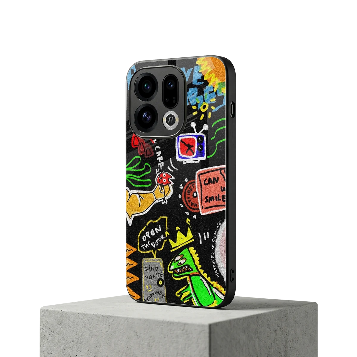 Graffiti oppo find x9 mobile cover | shockproof glass phone case