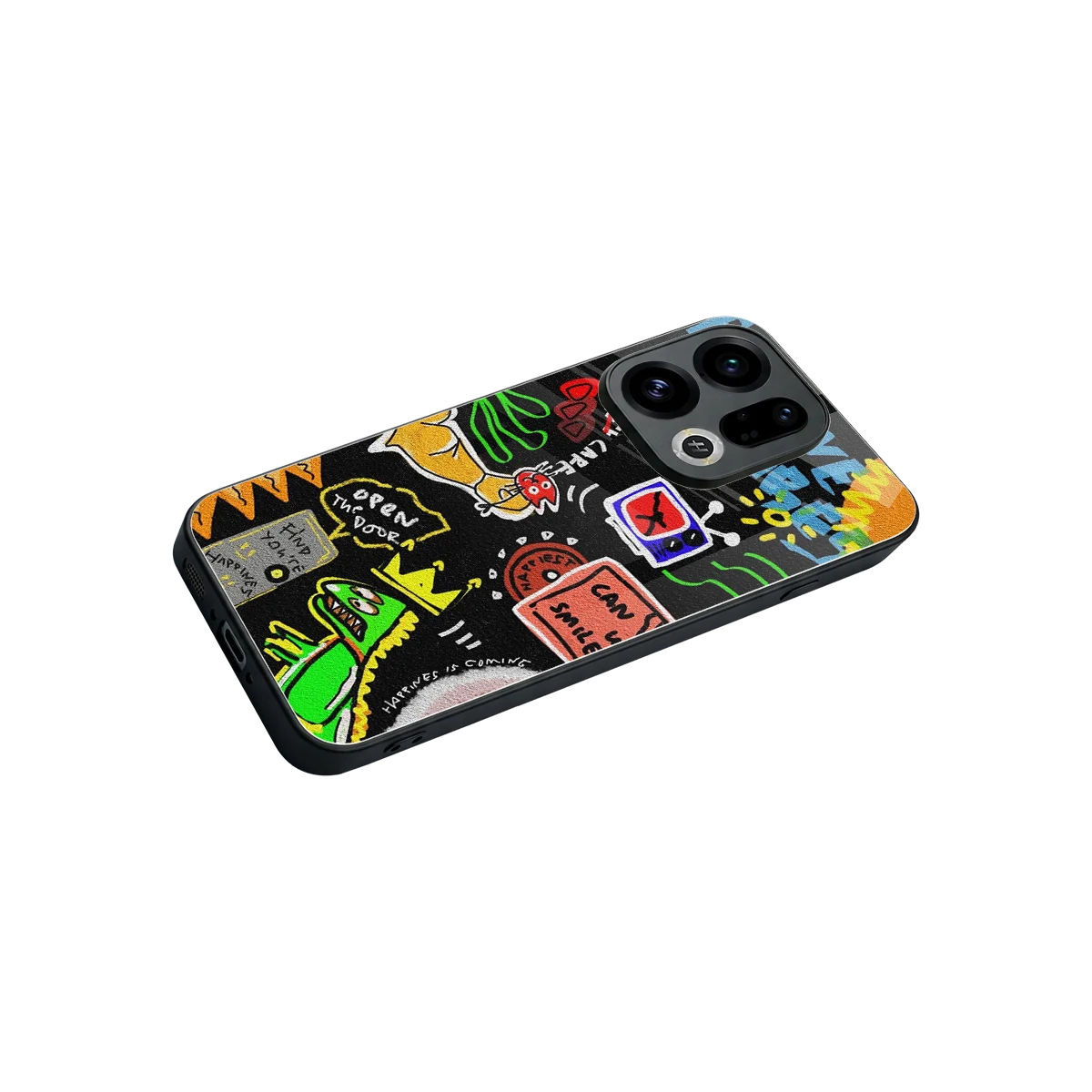 Graffiti stylish phone case for oppo find x9 | glossy glass and slim fit