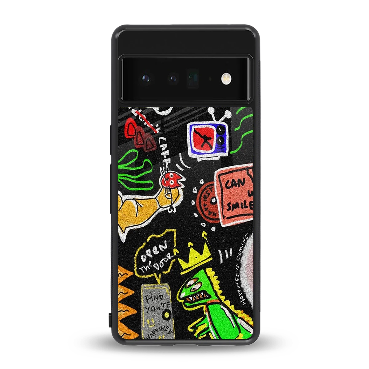 Graffiti back phone cover | glass case for google pixel 6 pro
