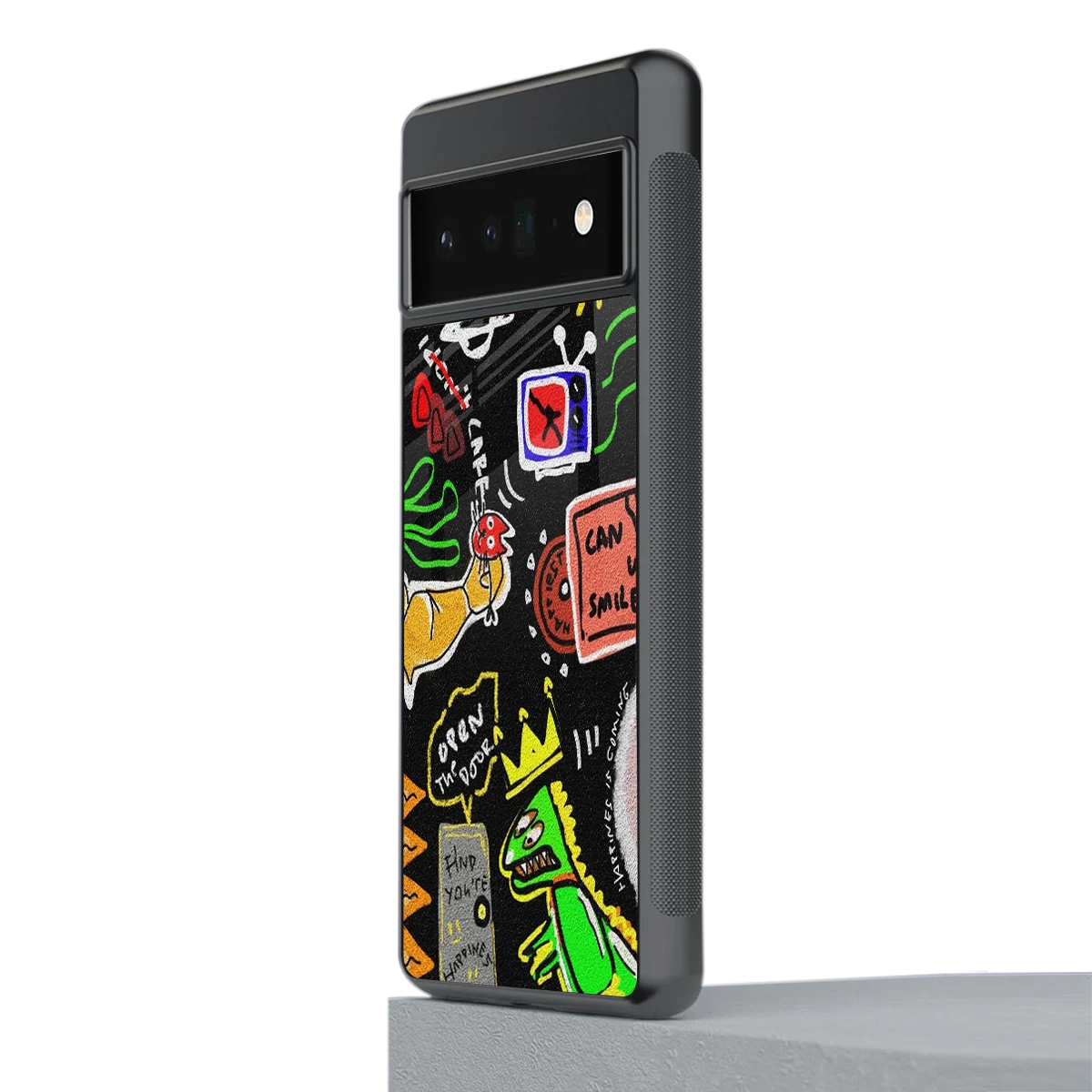 Graffiti stylish phone case for google pixel 6 pro | glossy glass and slim fit