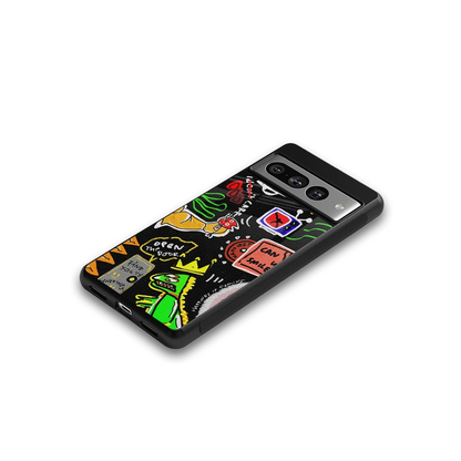 Graffiti google pixel 7 pro mobile cover | shockproof glass phone case