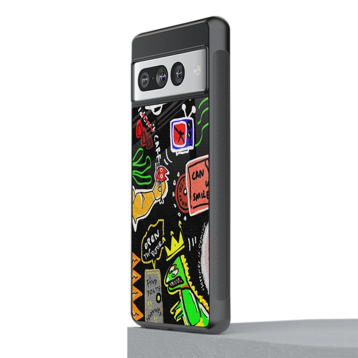 Graffiti stylish phone case for google pixel 7 pro | glossy glass and slim fit