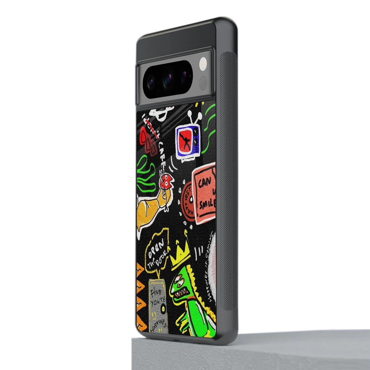 Graffiti stylish phone case for google pixel 8 pro | glossy glass and slim fit