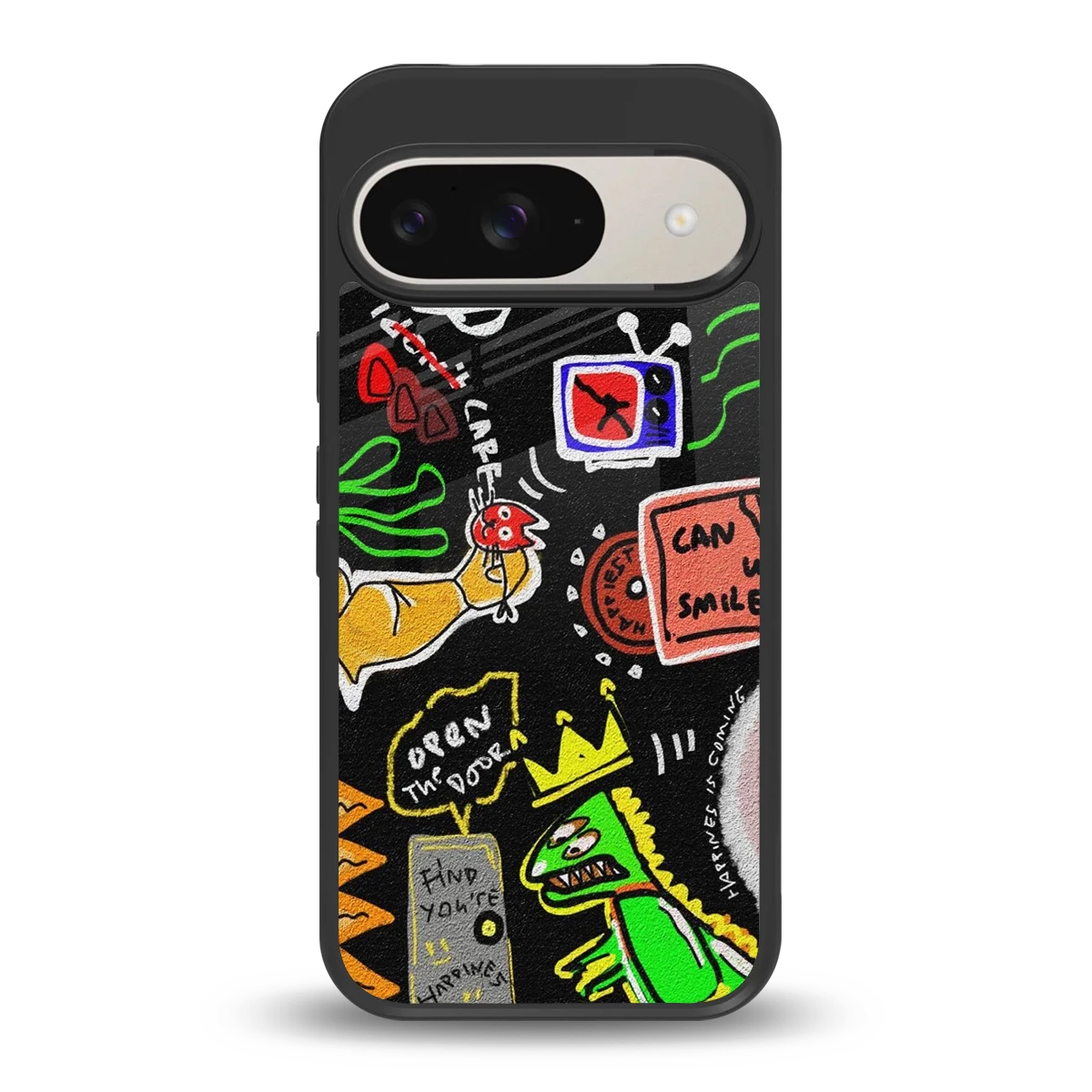 Graffiti back phone cover | glass case for google pixel 9