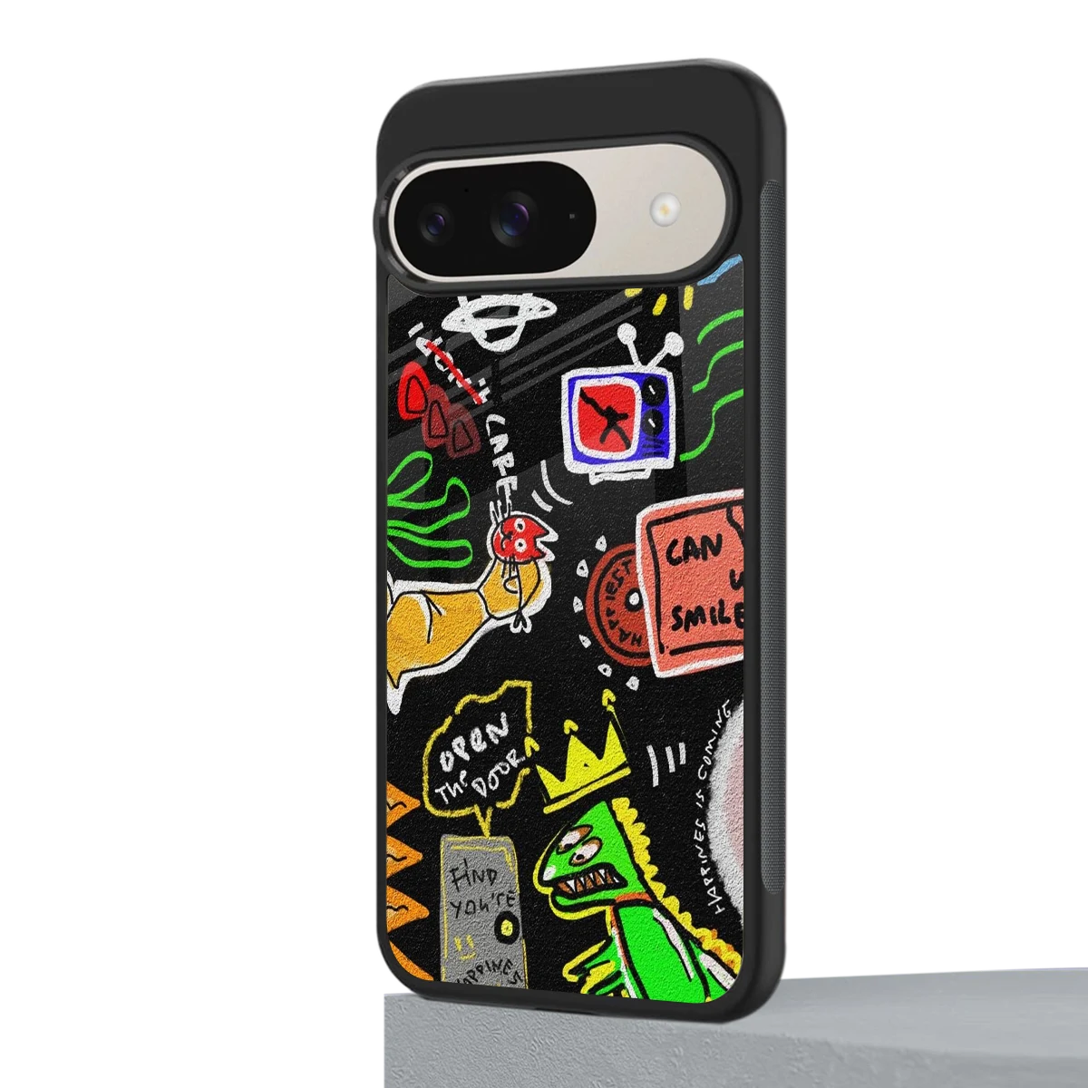 Graffiti google pixel 9 mobile cover | shockproof glass phone case