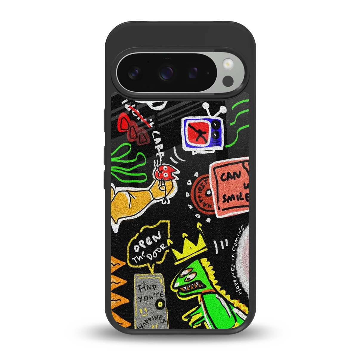 Graffiti back phone cover | glass case for google pixel 9 pro xl