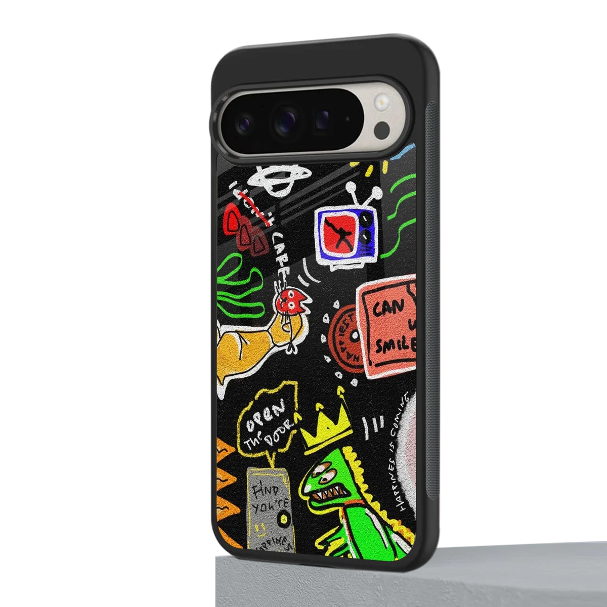 Graffiti google pixel 9 pro mobile cover | shockproof glass phone case