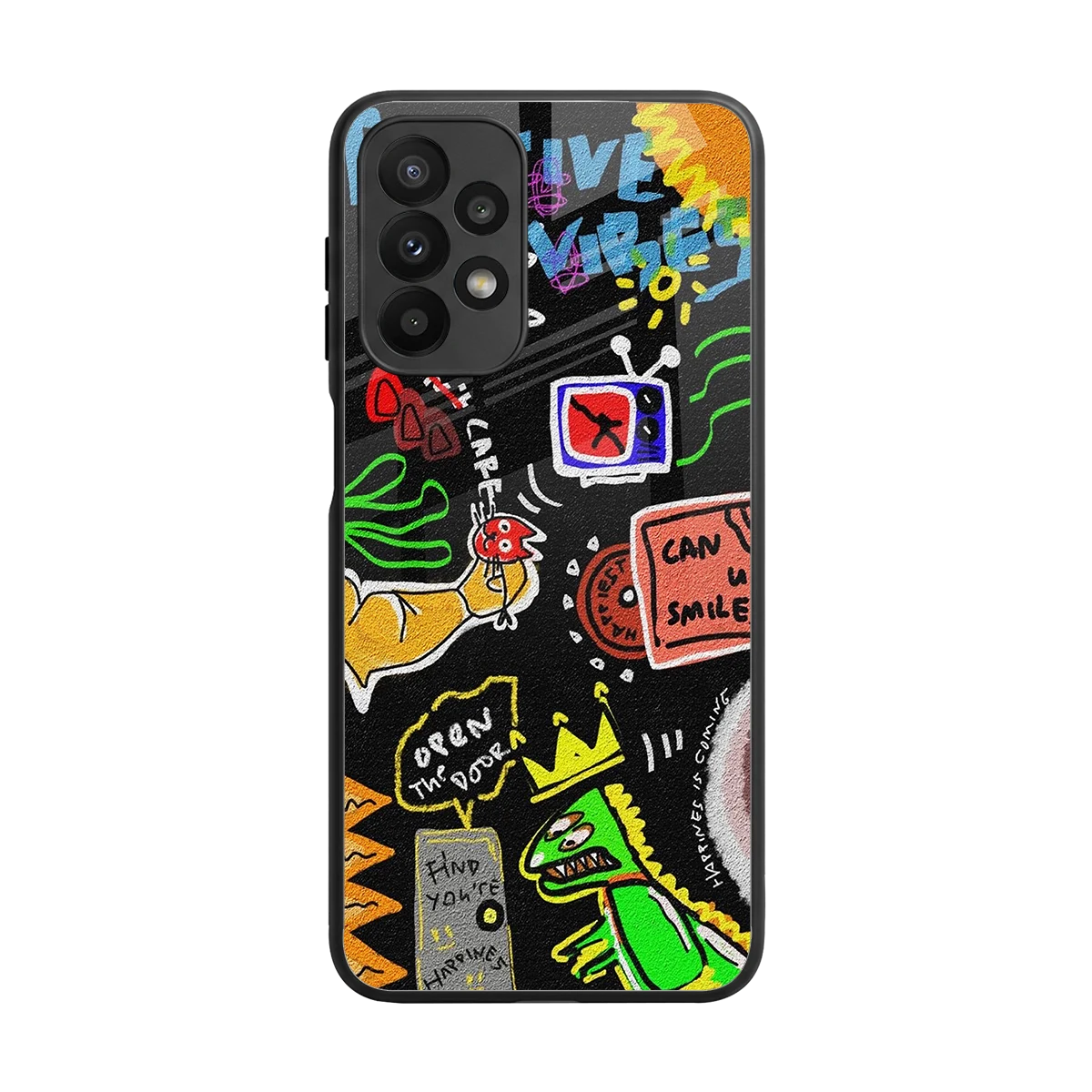 Graffiti back phone cover | glass case for samsung galaxy a23