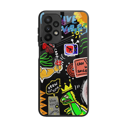 Graffiti back phone cover | glass case for samsung galaxy a23