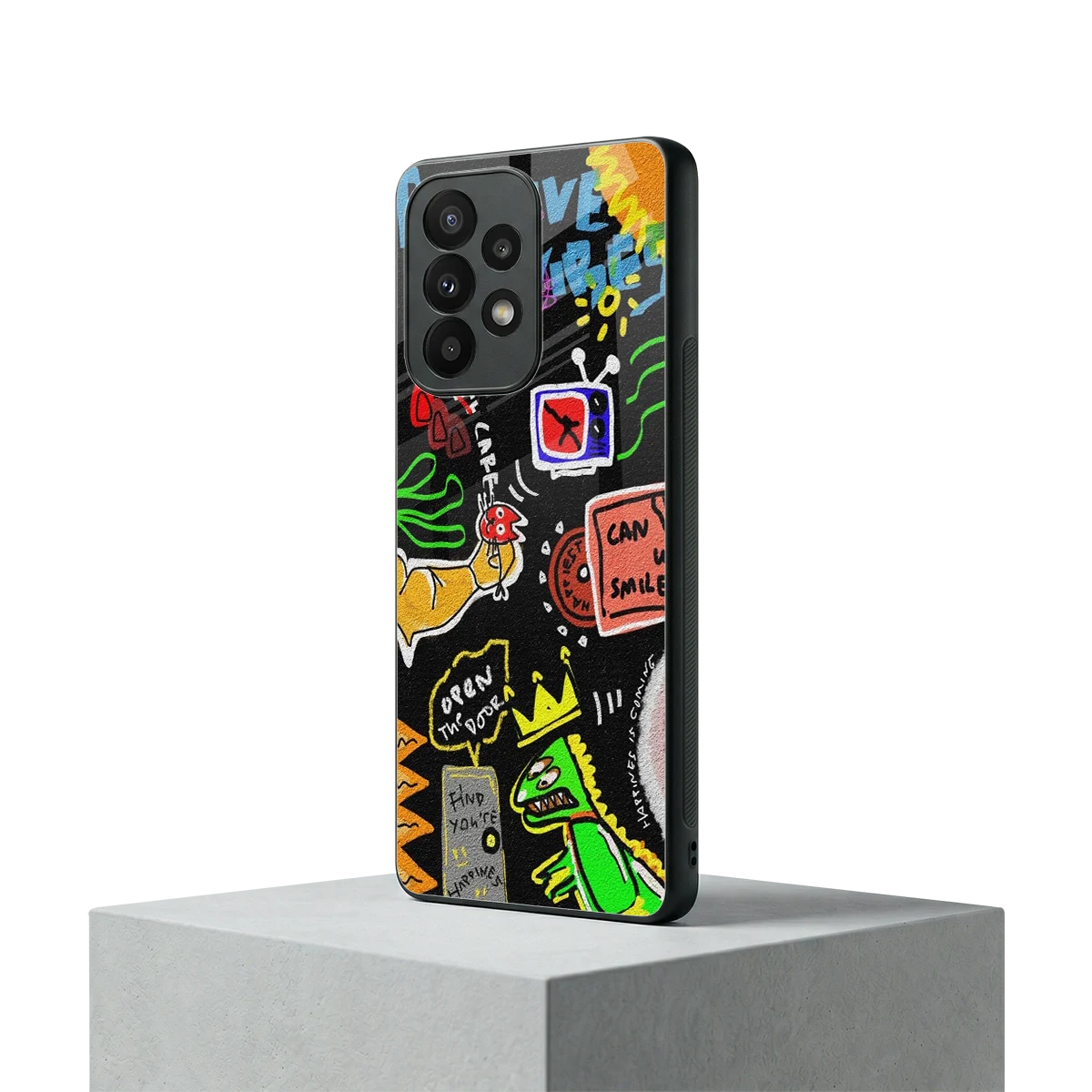 Graffiti samsung galaxy a23 mobile cover | shockproof glass phone case