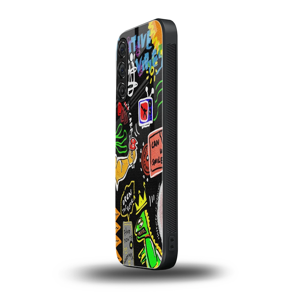 Graffiti samsung galaxy a55 5g mobile cover | shockproof glass phone case