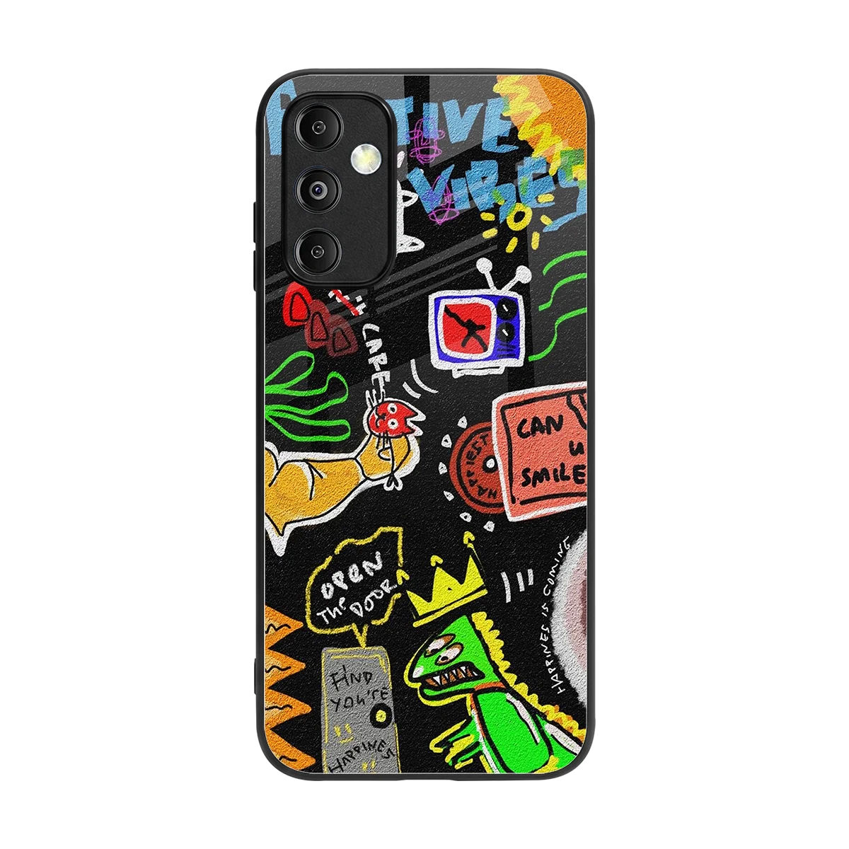 Graffiti back phone cover | glass case for samsung galaxy m14 5g