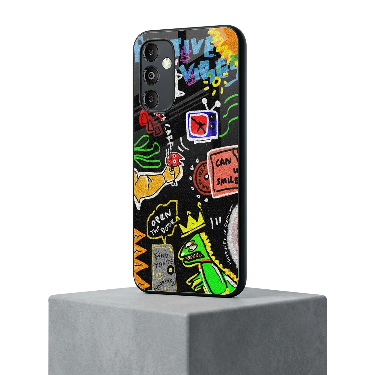 Graffiti samsung galaxy m14 5g mobile cover | shockproof glass phone case
