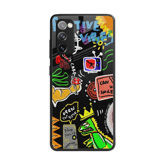 Graffiti back phone cover | glass case for samsung galaxy s20 fe