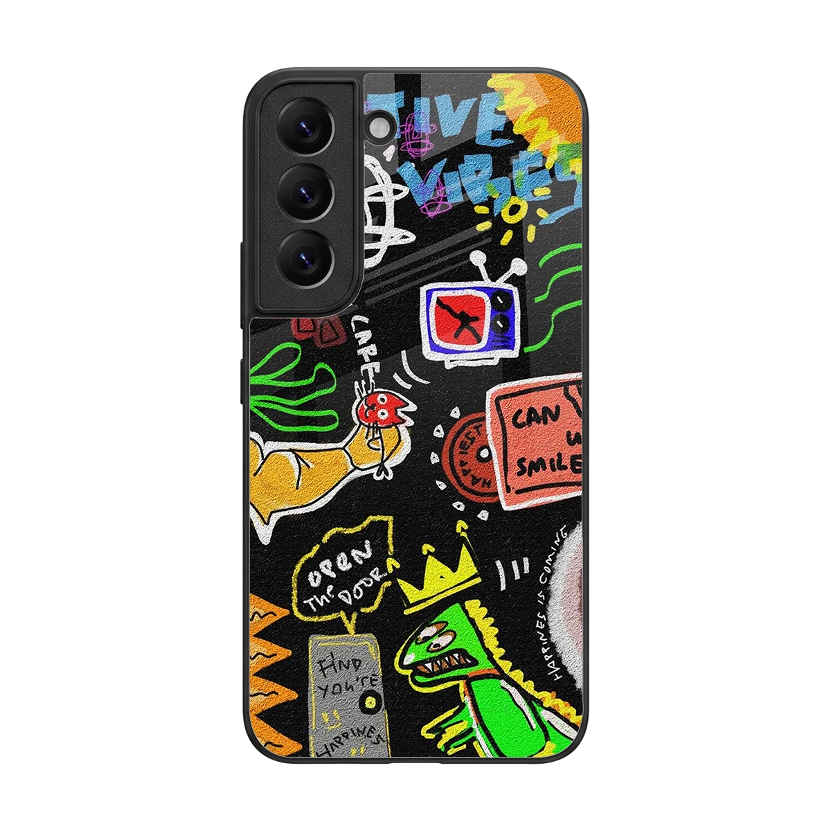 Graffiti back phone cover | glass case for samsung galaxy s22