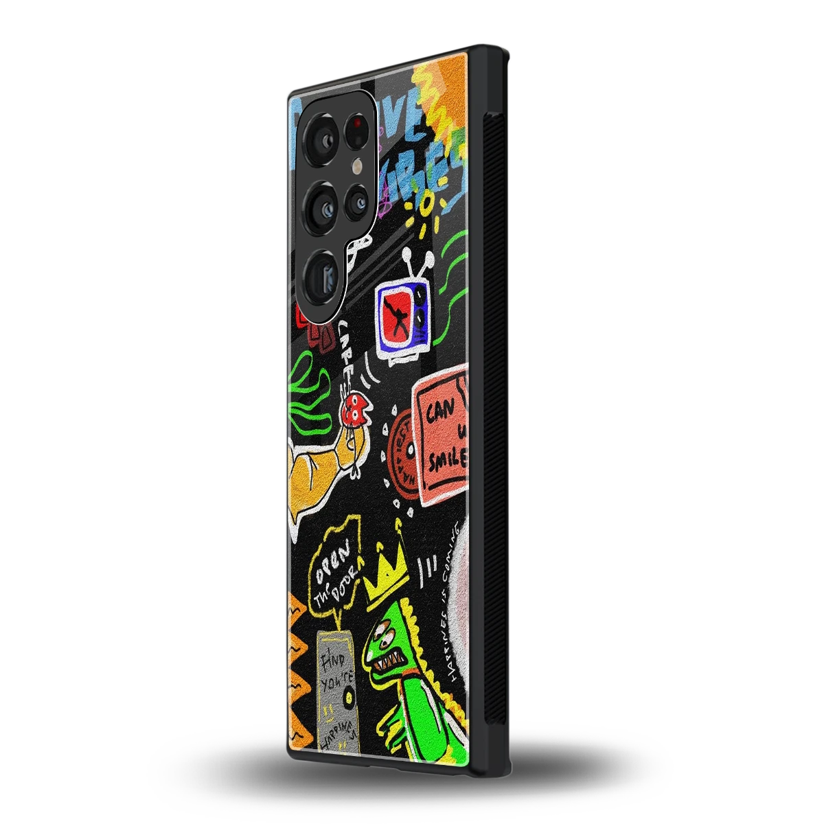 Graffiti samsung galaxy s24 ultra mobile cover | shockproof glass phone case