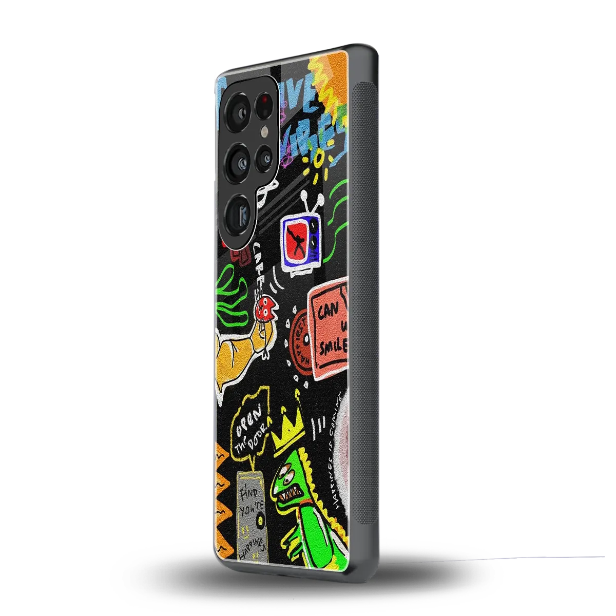 Graffiti samsung galaxy s25 ultra mobile cover | shockproof glass phone case