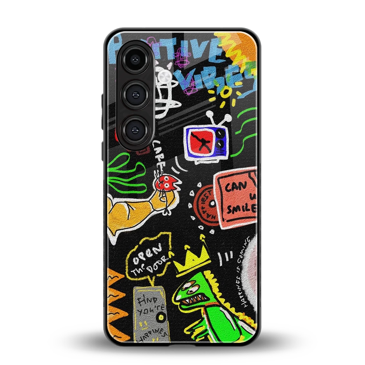 Graffiti back phone cover | glass case for samsung galaxy s24 plus