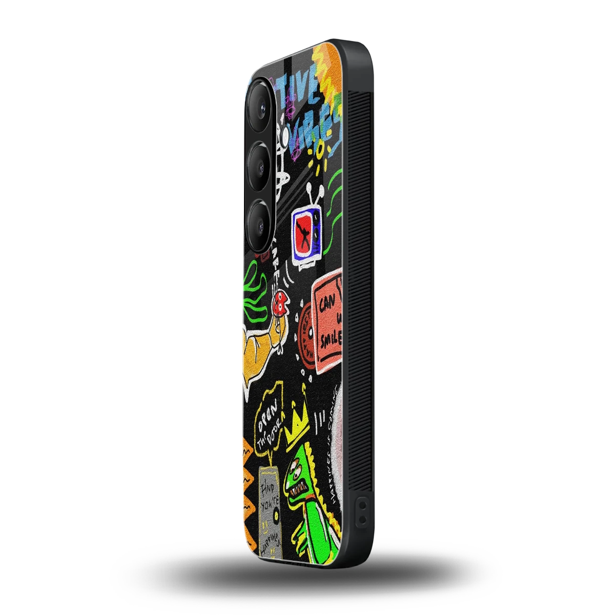 Graffiti samsung galaxy s24 mobile cover | shockproof glass phone case