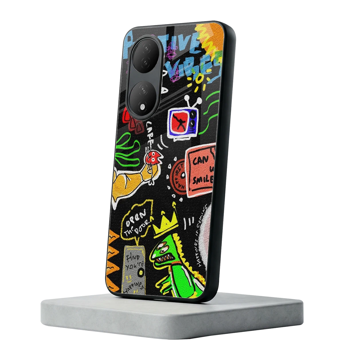 Graffiti Vivo-y100 mobile cover | shockproof glass phone case