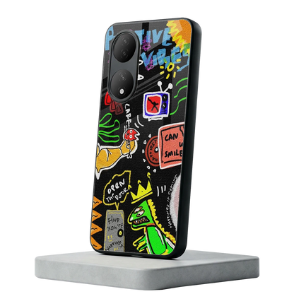 Graffiti Vivo-y100 mobile cover | shockproof glass phone case