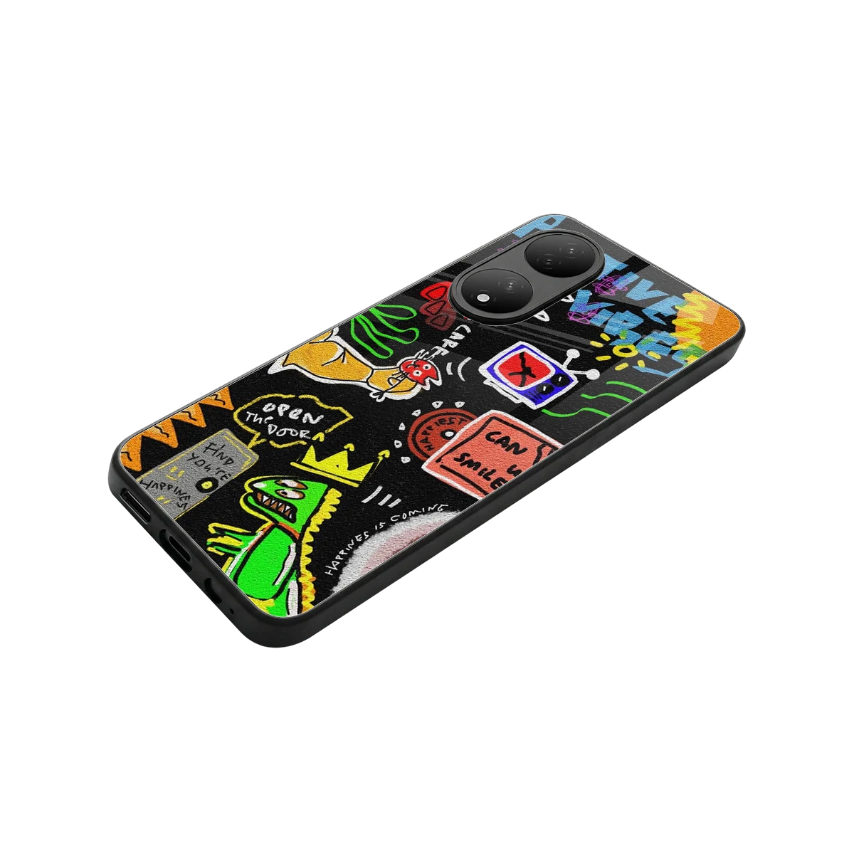 Graffiti stylish phone case for Vivo-y100 | glossy glass and slim fit