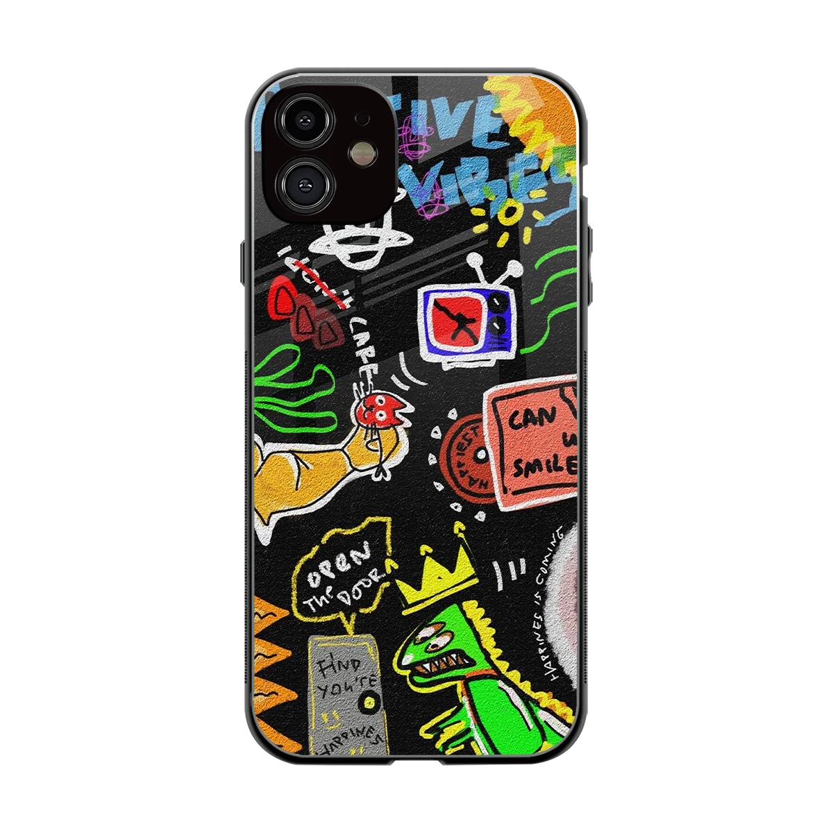 Graffiti back phone cover | glass case for iphone 11