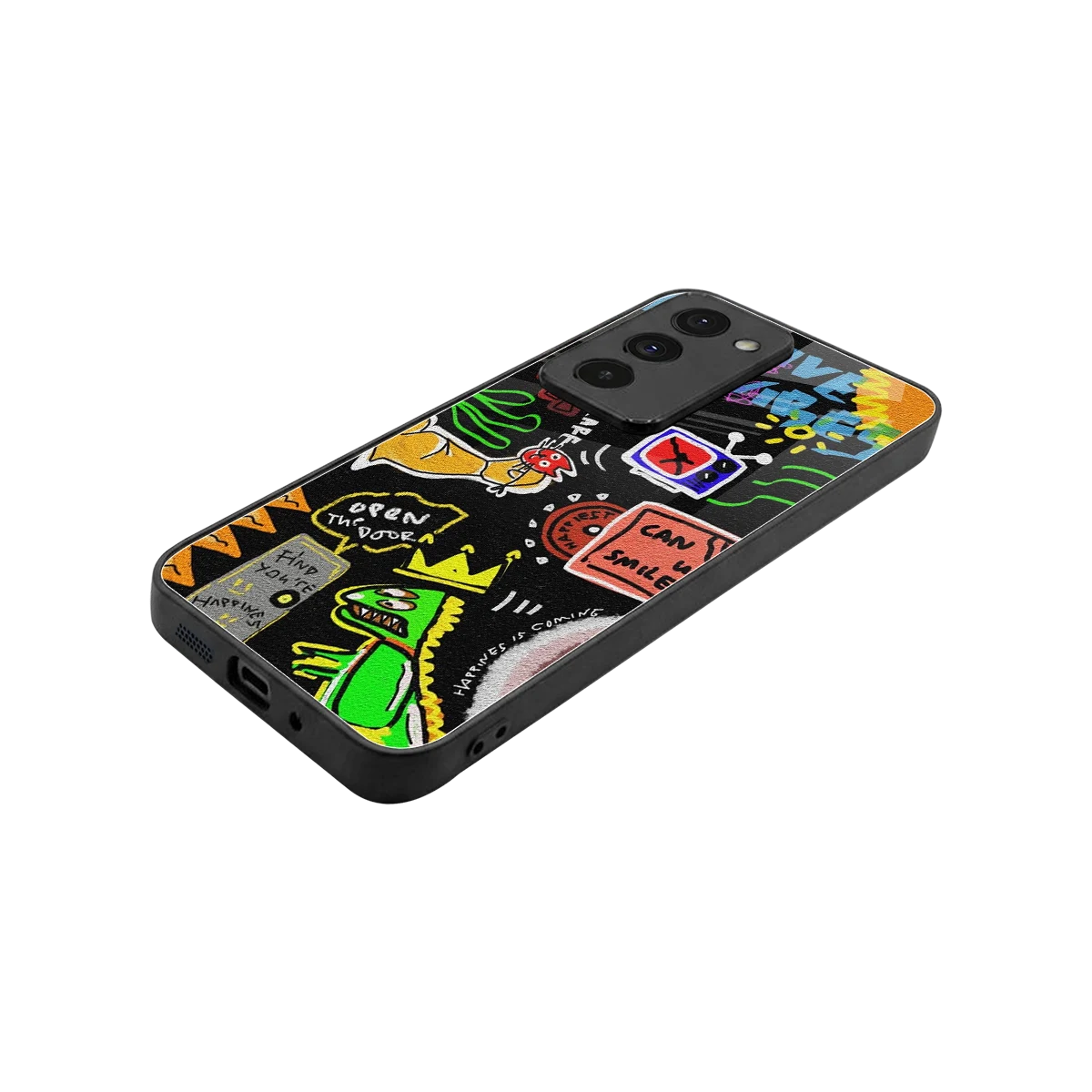 Graffiti stylish phone case for redmi 15 5g | glossy glass and slim fit