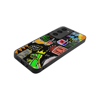 Graffiti stylish phone case for redmi 15 5g | glossy glass and slim fit