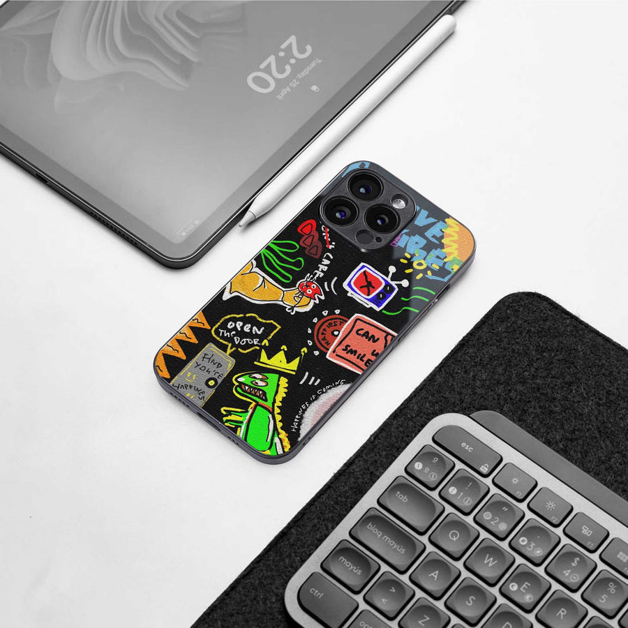 Graffiti Phone Case for Iphone 13 | Glass Case