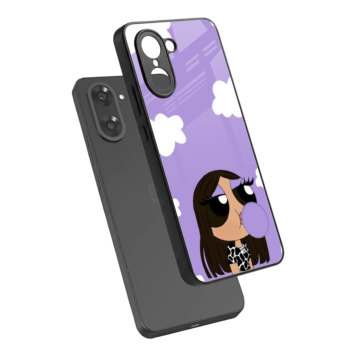 Grape Chic sleek oneplus nord ce5 5g cover with tempered glass back and TPU edges