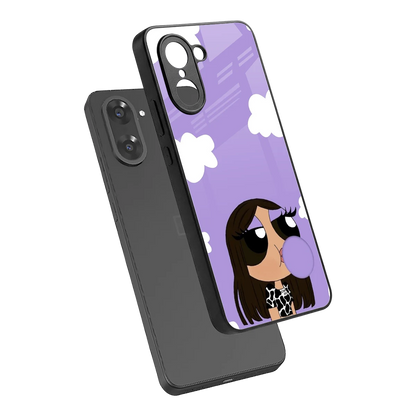 Grape Chic sleek oneplus nord ce5 5g cover with tempered glass back and TPU edges