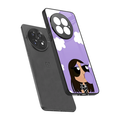 Grape Chic sleek oneplus 13 cover with tempered glass back and TPU edges