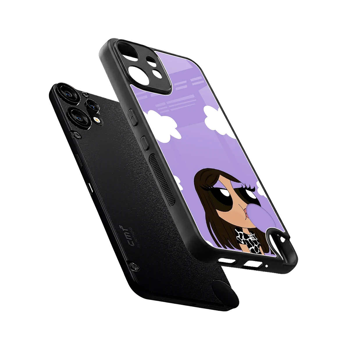 Grape Chic sleek cmf nothing phone 2 pro cover with tempered glass back and TPU edges