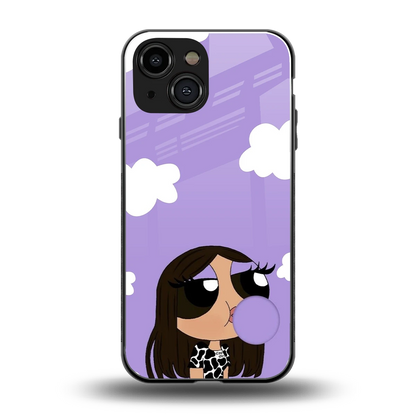 Grape Chic back phone cover | glass case for iphone 13 mini