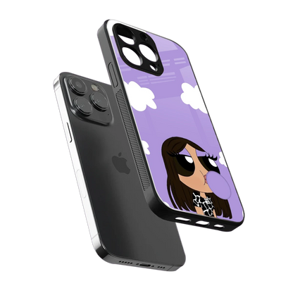 Grape Chic sleek iphone 13 pro cover with tempered glass back and TPU edges