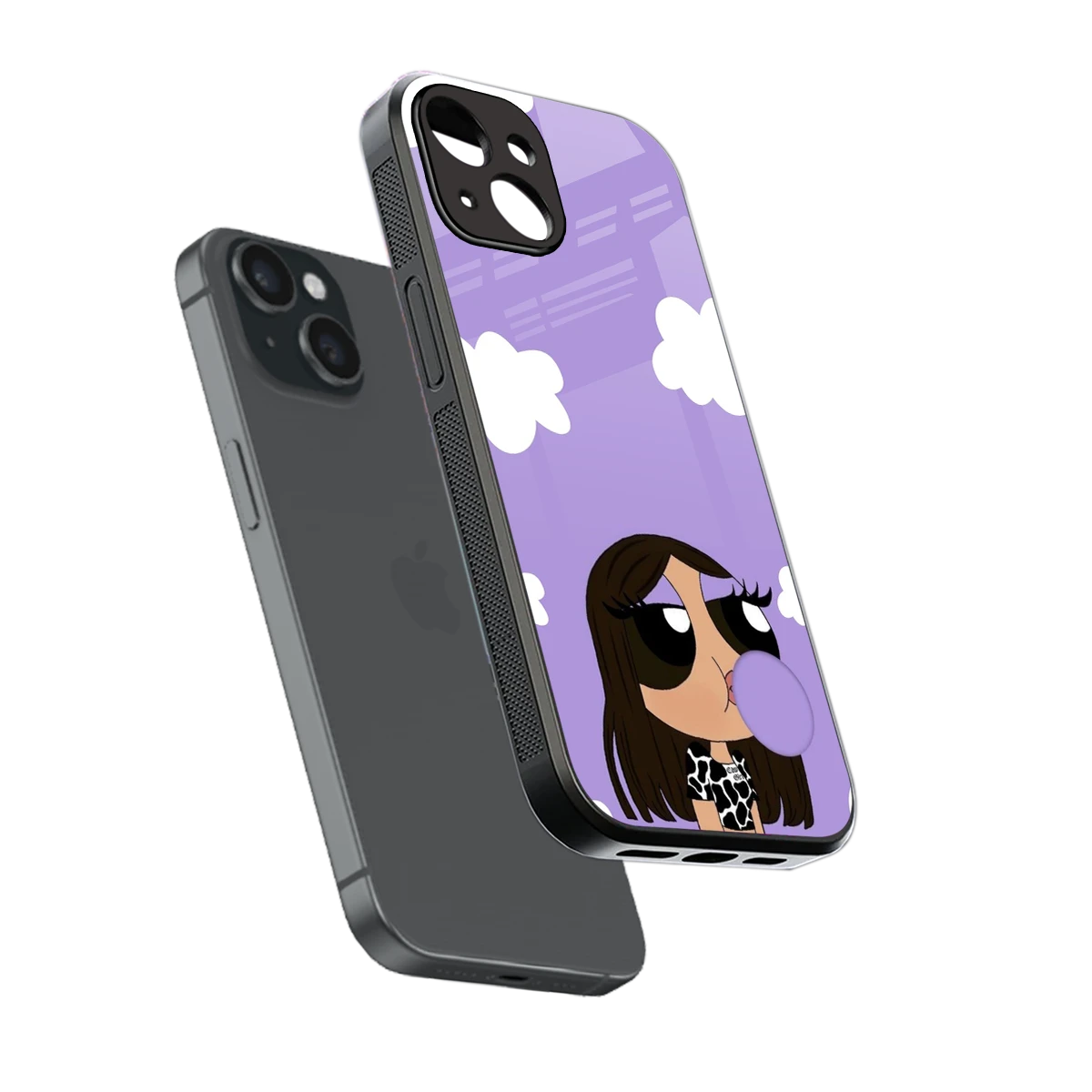 Grape Chic sleek iphone 13 cover with tempered glass back and TPU edges