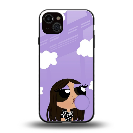 Grape Chic back phone cover | glass case for iphone 14 plus