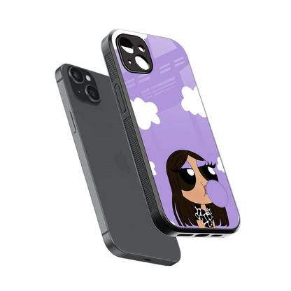 Grape Chic sleek iphone 14 plus cover with tempered glass back and TPU edges
