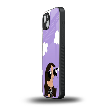 Grape Chic iphone 15 plus mobile cover | shockproof glass phone case