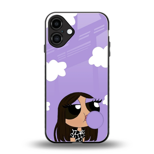 Grape Chic back phone cover | glass case for iphone 16 plus