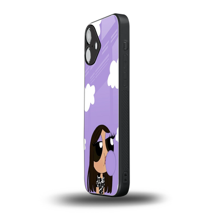 Grape Chic iphone 16 plus mobile cover | shockproof glass phone case